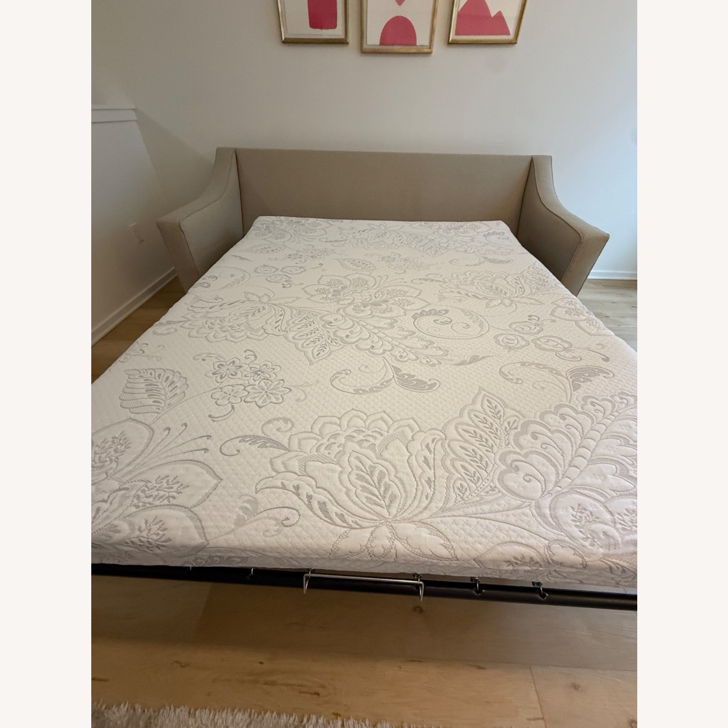 Pottery Barn Natural Fabric Sleeper Sofa - image-5