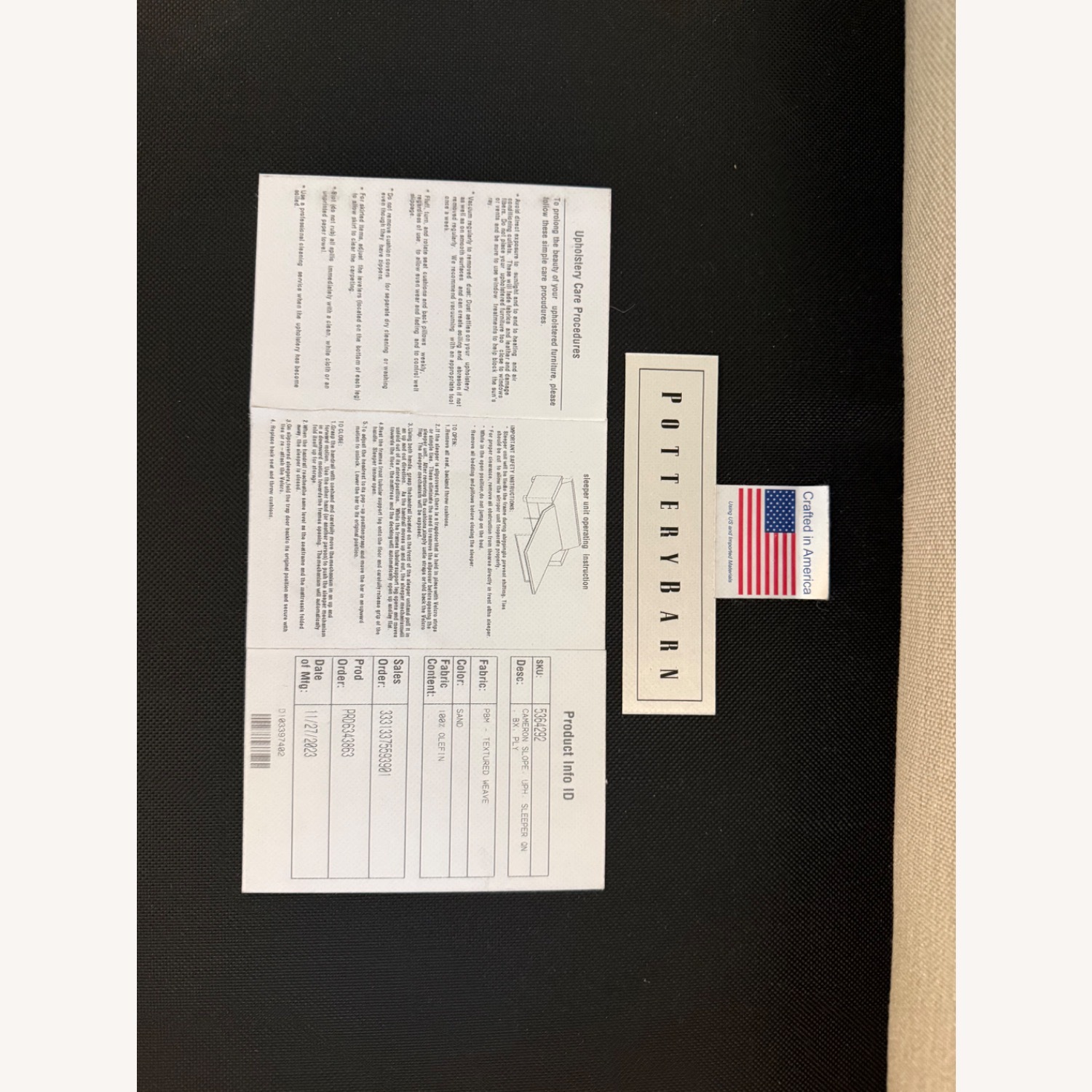 Pottery Barn Natural Fabric Sleeper Sofa - image-8