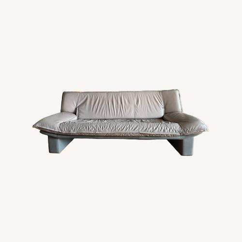 Used Light Gray Leather 3+ Piece Sectional for sale on AptDeco