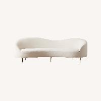 CB2 Curvy Ivory White Sofa