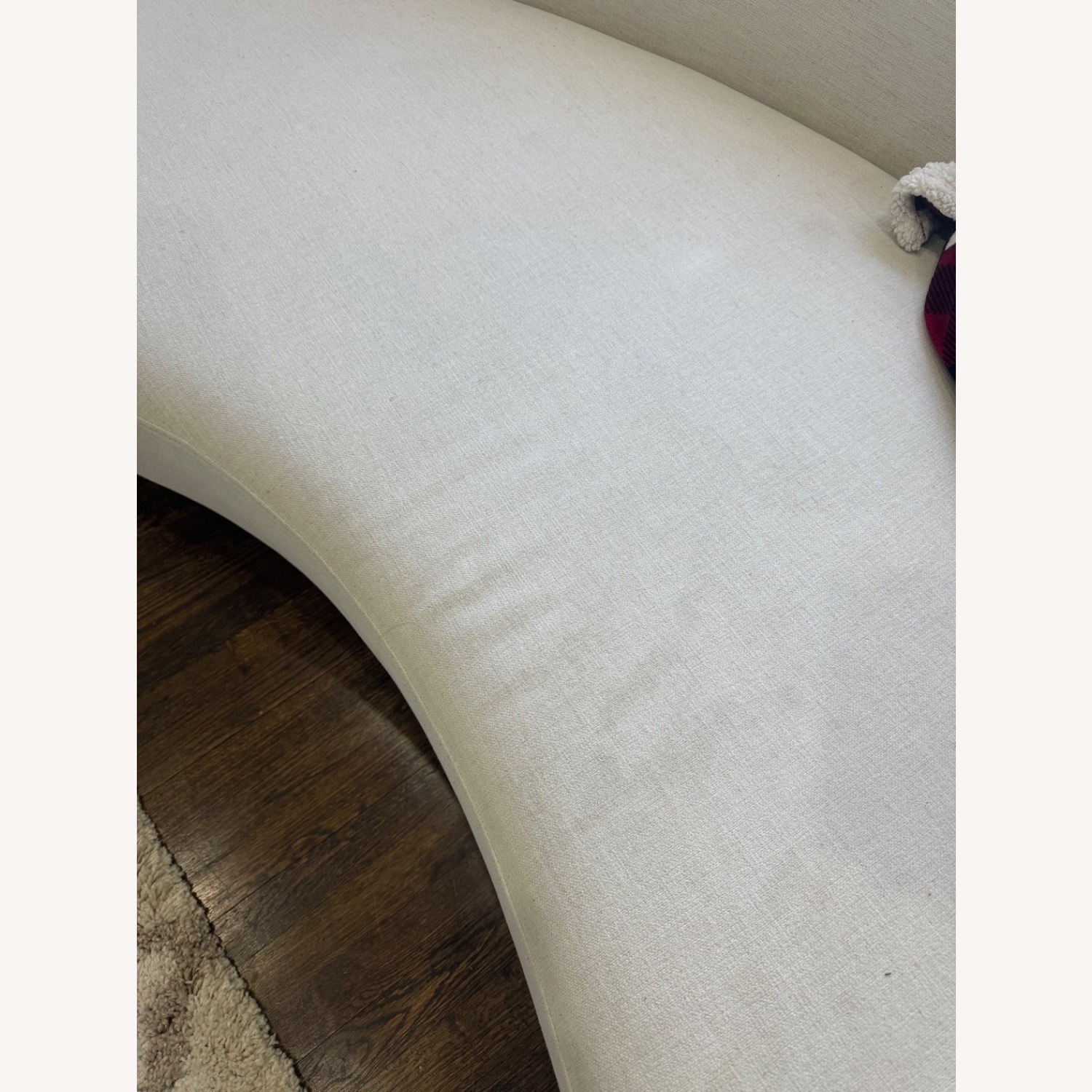 CB2 Curvy Ivory White Sofa - image-2