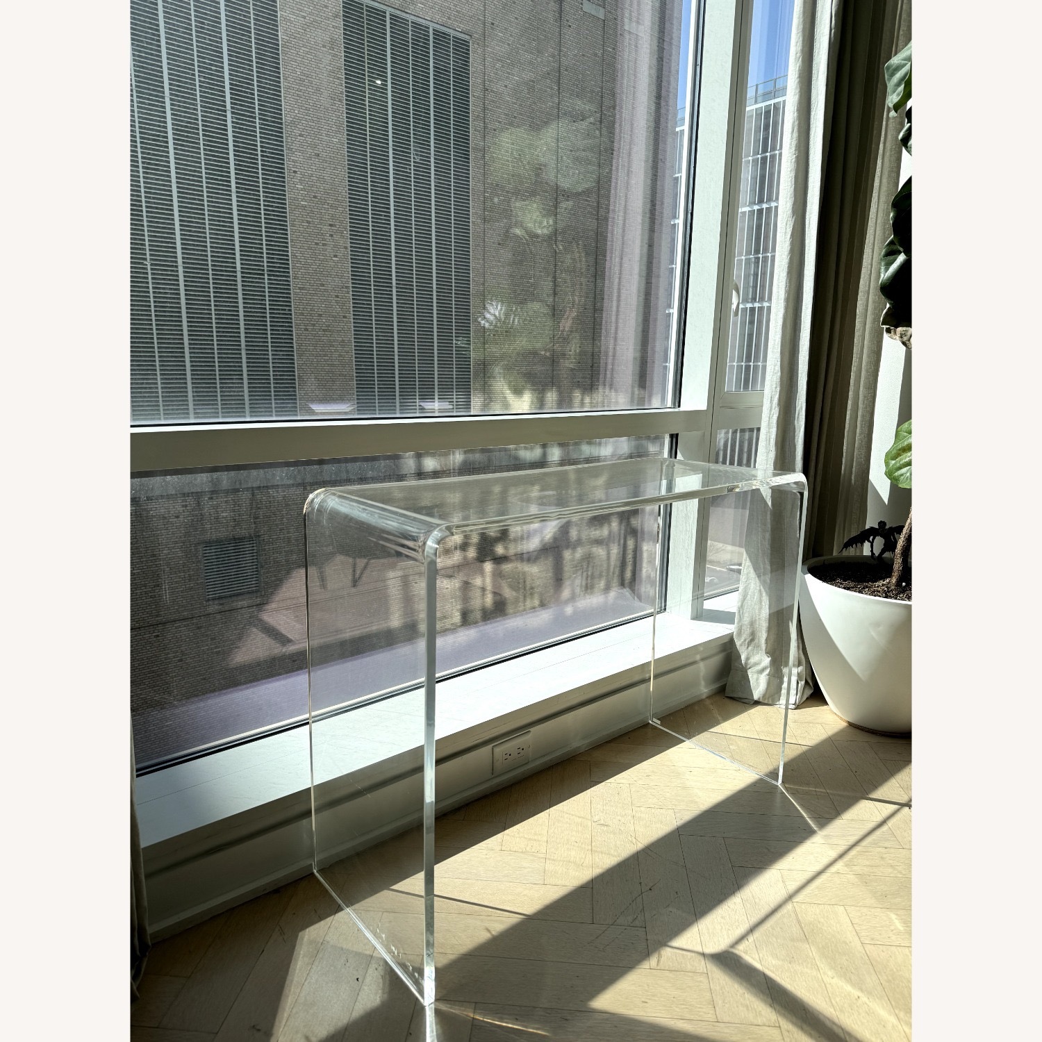 CB2 Peekabo Acrylic Console - image-1