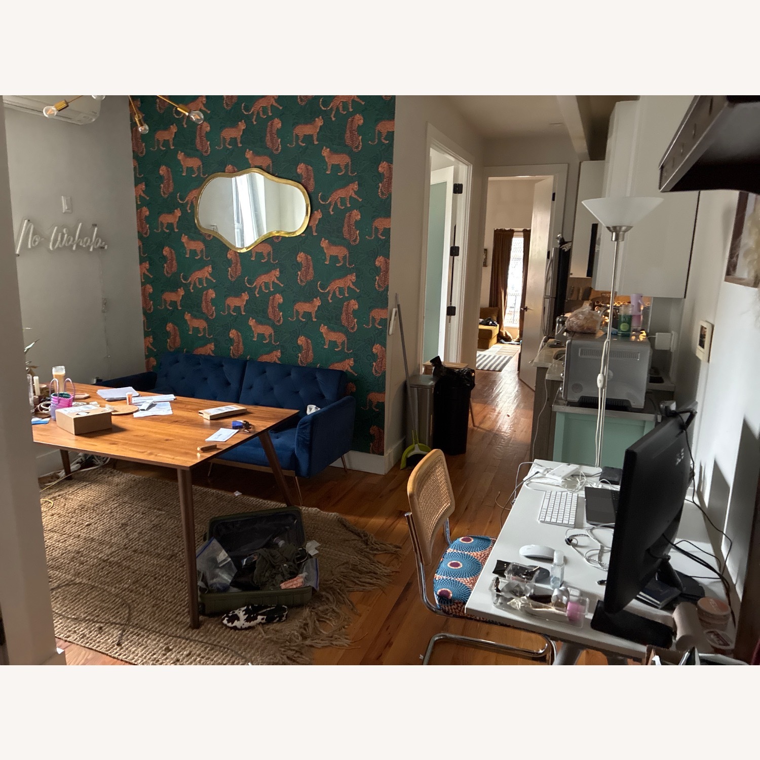 Blue Velvet Futon - image-1