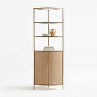 Crate & Barrel Corner Bookshelf/Cabinet