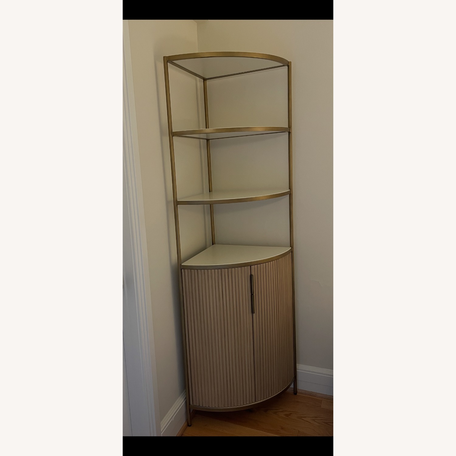 Crate & Barrel Corner Bookshelf/Cabinet - image-3