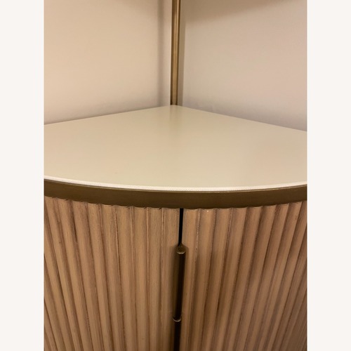 Used Crate & Barrel Corner Bookshelf/Cabinet for sale on AptDeco