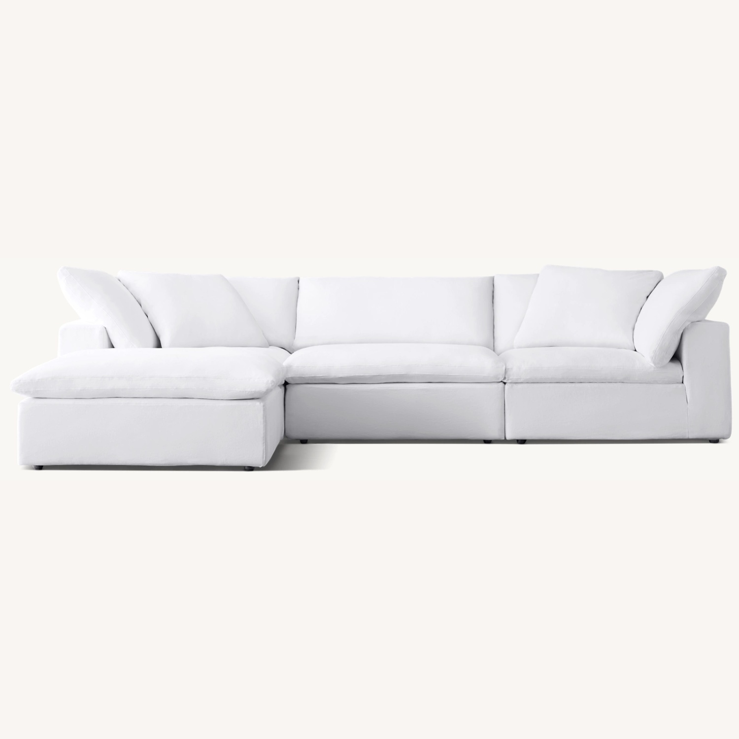 Restoration Hardware Cloud White 2 Piece Sectional - image-4