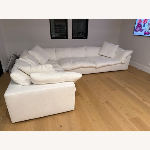 Used Restoration Hardware Cloud White 2 Piece Sectional for sale on AptDeco