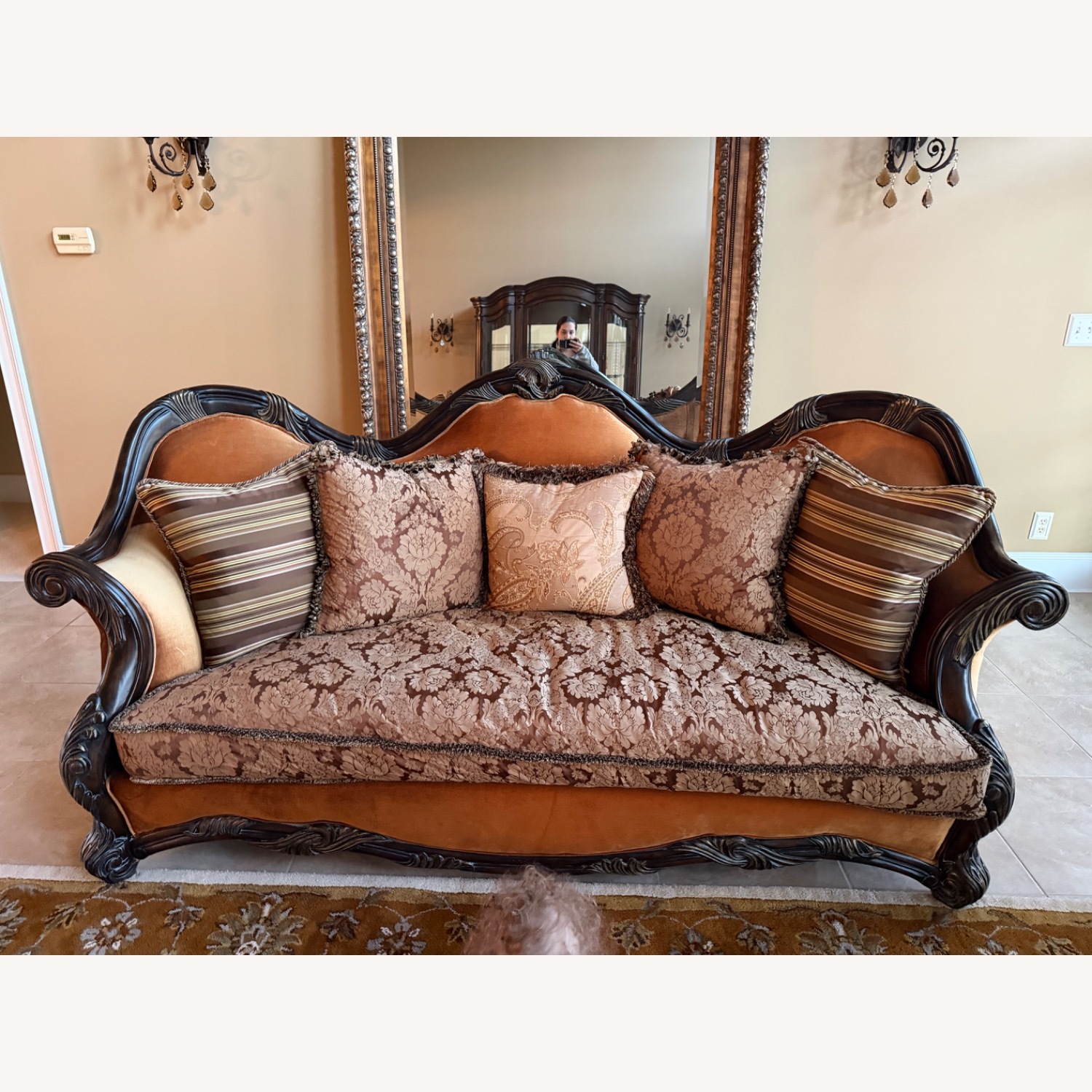 Michael Amini Sofa with Pillows - image-1