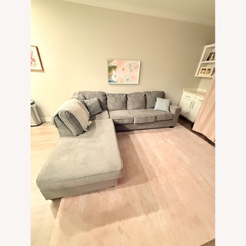 Used Ashley Furniture Light Gray 2 Piece Sectional for sale on AptDeco