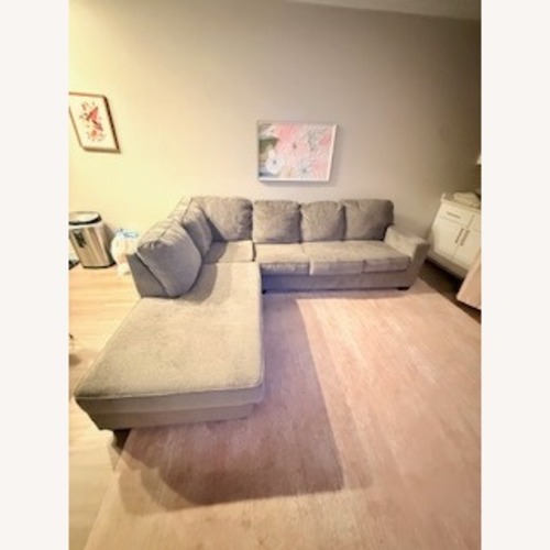 Used Ashley Furniture Light Gray 2 Piece Sectional for sale on AptDeco