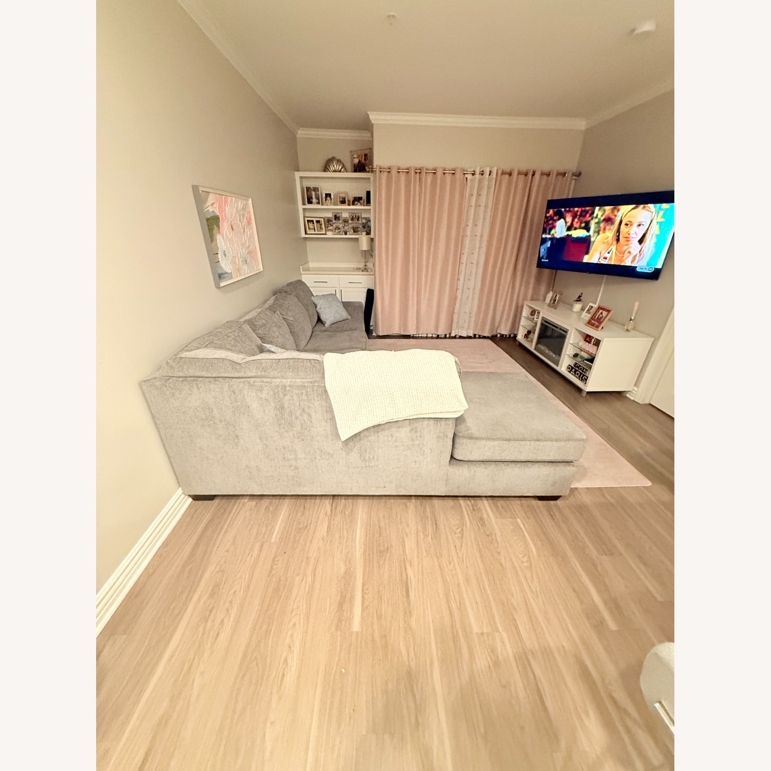 Ashley Furniture Light Gray 2 Piece Sectional - image-2