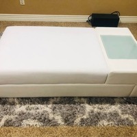 White Fabric Chaise Lounge