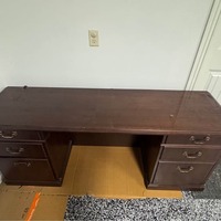 Dark Brown Wood Desk