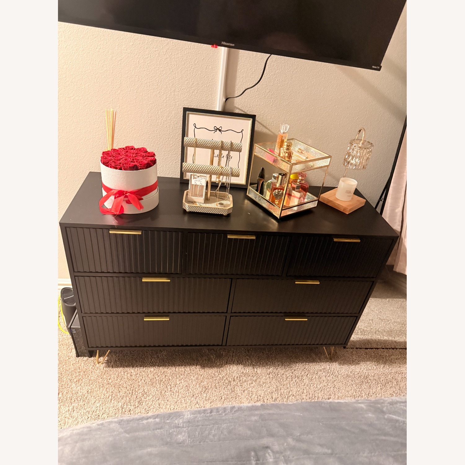 7-Drawer Dark Brown Wood Dresser - image-1