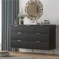 7-Drawer Dark Brown Wood Dresser
