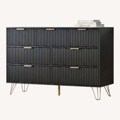 Used 7-Drawer Dark Brown Wood Dresser for sale on AptDeco