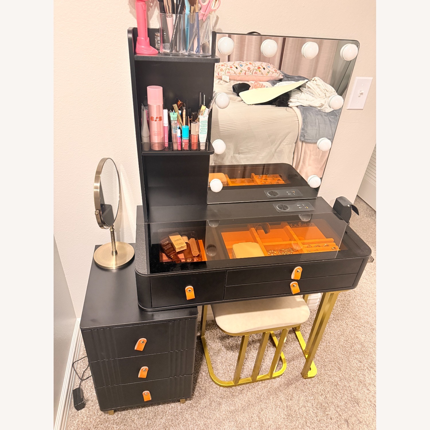 Makeup Vanity with 3 Lighting Colors - image-1