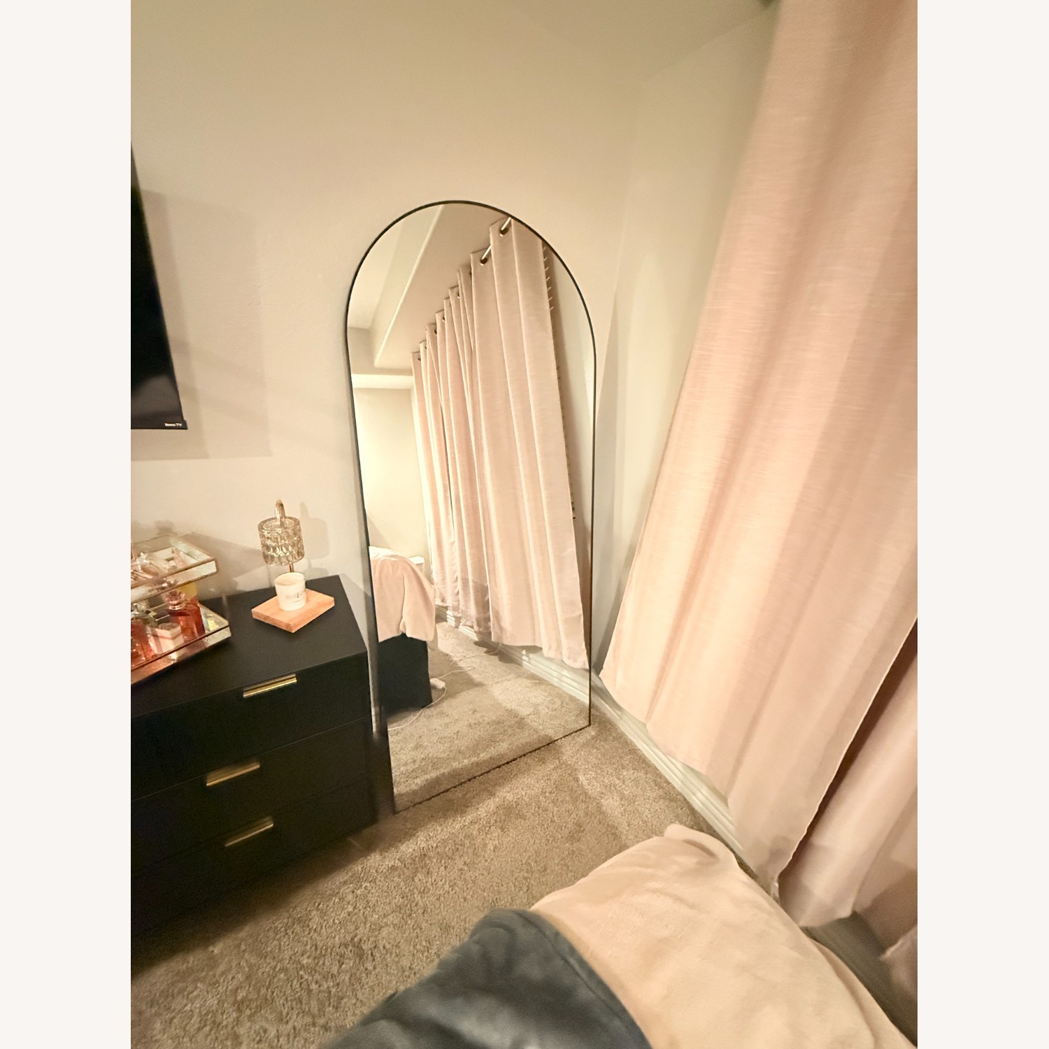 Black Aluminum Floor Mirror - image-2