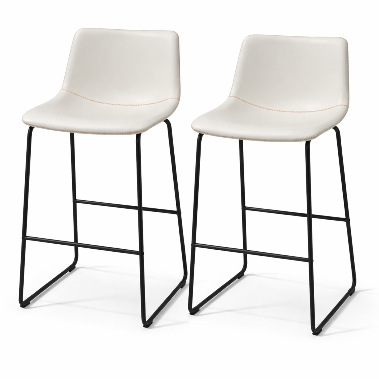 West Elm Slope Upholstered Bar Stools - image-6