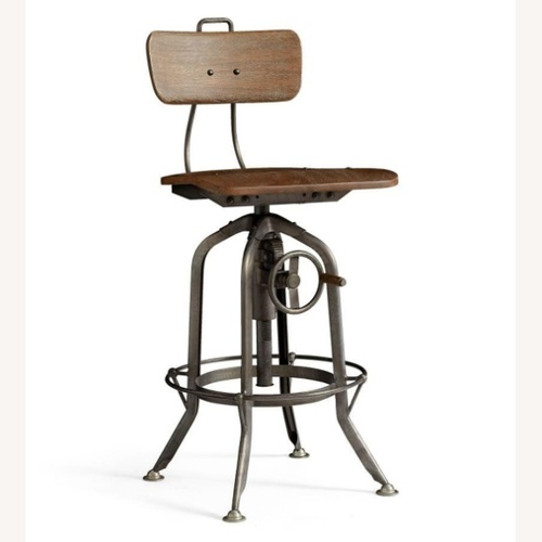 Used Pottery Barn Dark Brown Metal Dining Chair for sale on AptDeco