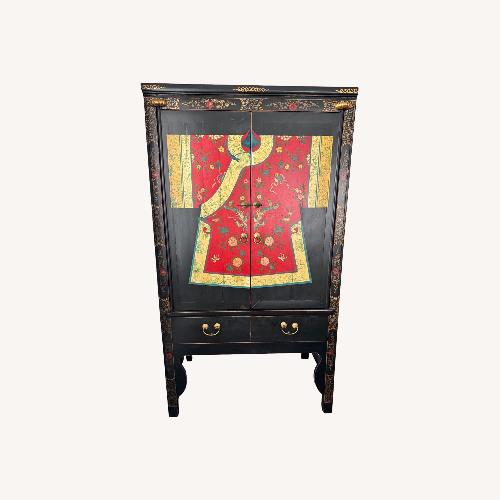 Used Antique Chinese Black Lacquer Cabinet for sale on AptDeco