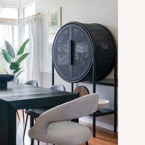 Used Crate & Barrel West Charcoal Brown Wood Sideboard for sale on AptDeco