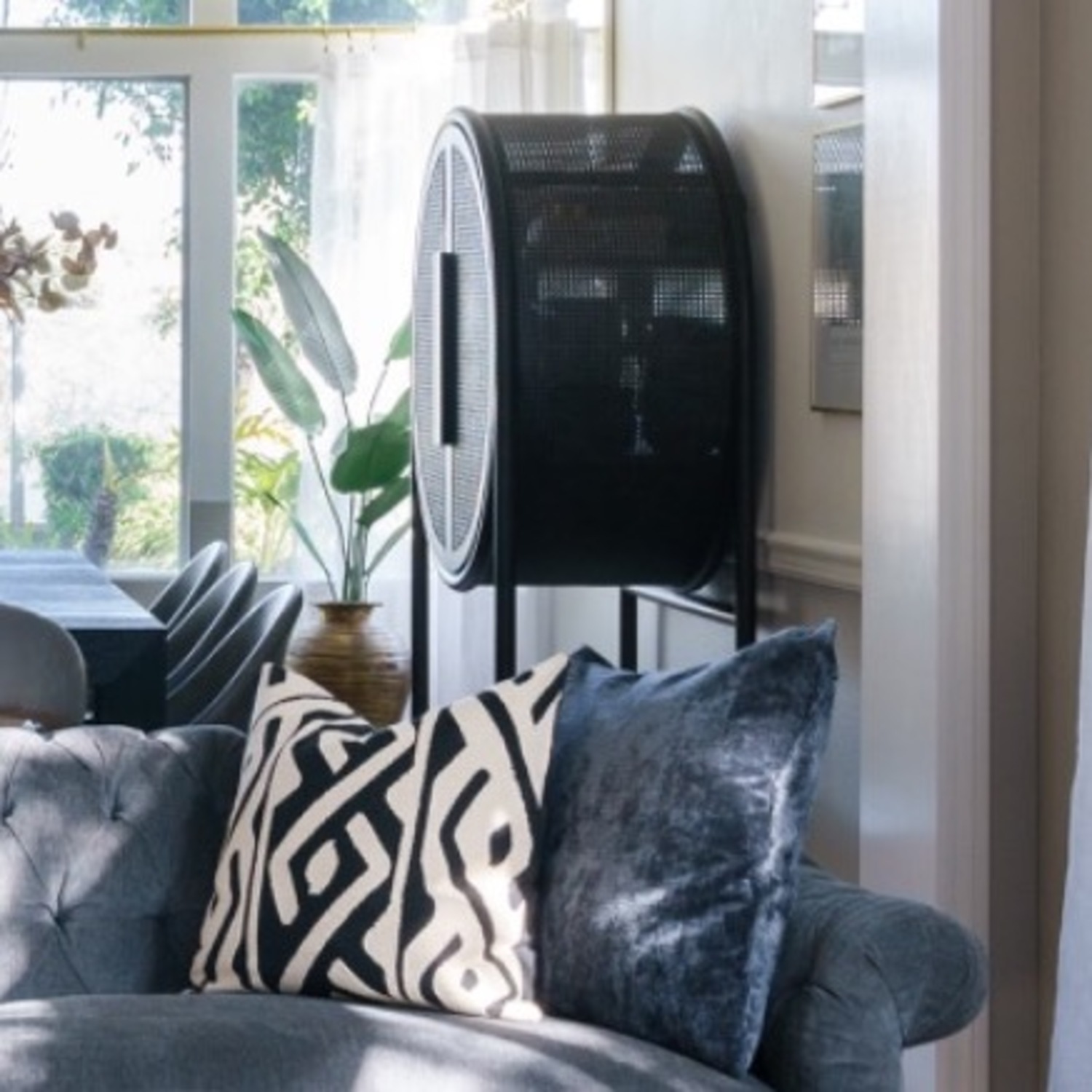 Crate & Barrel West Charcoal Brown Wood Sideboard - image-3