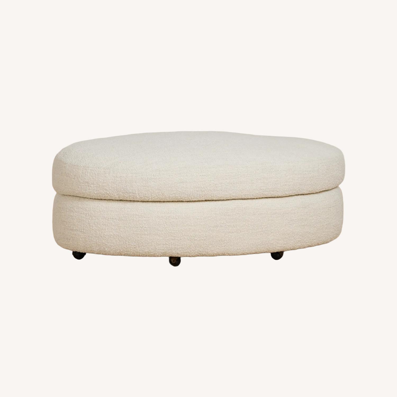 City Furniture Kaya White Cocktail Ottoman - image-0