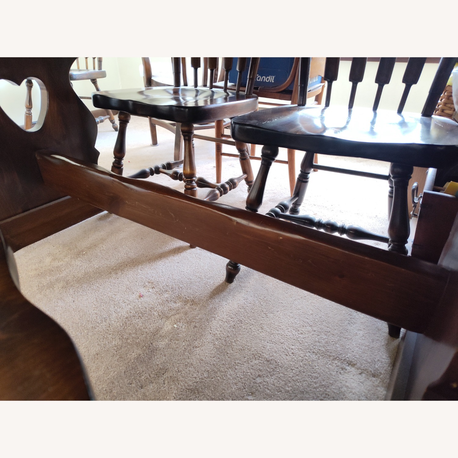 Ethan Allen Dark Brown Dining Table - image-6