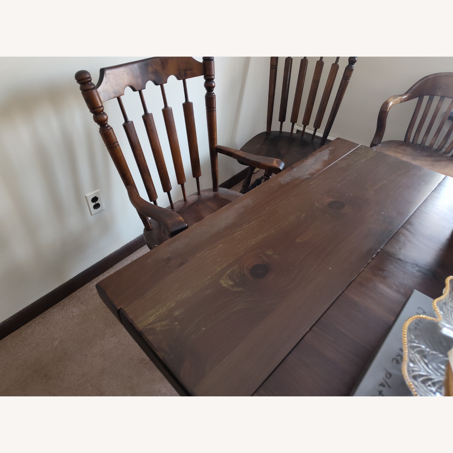 Ethan Allen Dark Brown Dining Table - image-4