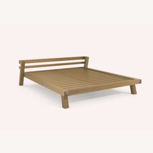 Used Coco-Mat Oak Wood Bed Frame for sale on AptDeco
