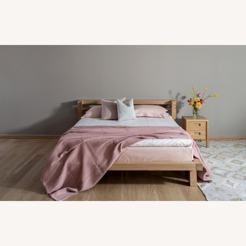 Used Coco-Mat Oak Wood Bed Frame for sale on AptDeco