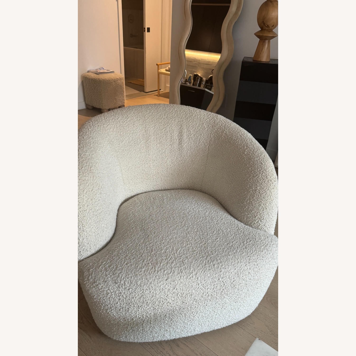 CB2 Gwyneth White Boucle Accent Chair - image-2