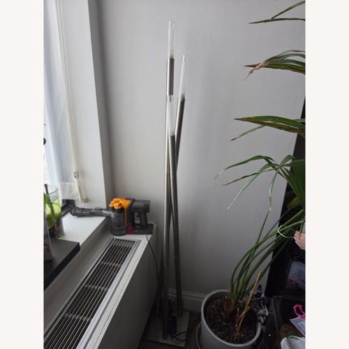 Used Silver Metal Modern Floor Lamp for sale on AptDeco
