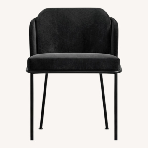 Used Rove Concepts Angelo Dark Gray Velvet Dining Chairs for sale on AptDeco