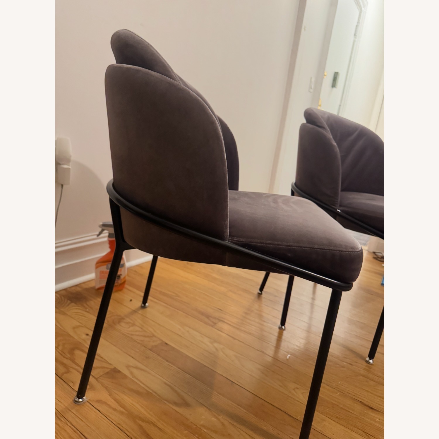 Rove Concepts Angelo Dark Gray Velvet Dining Chairs - image-3