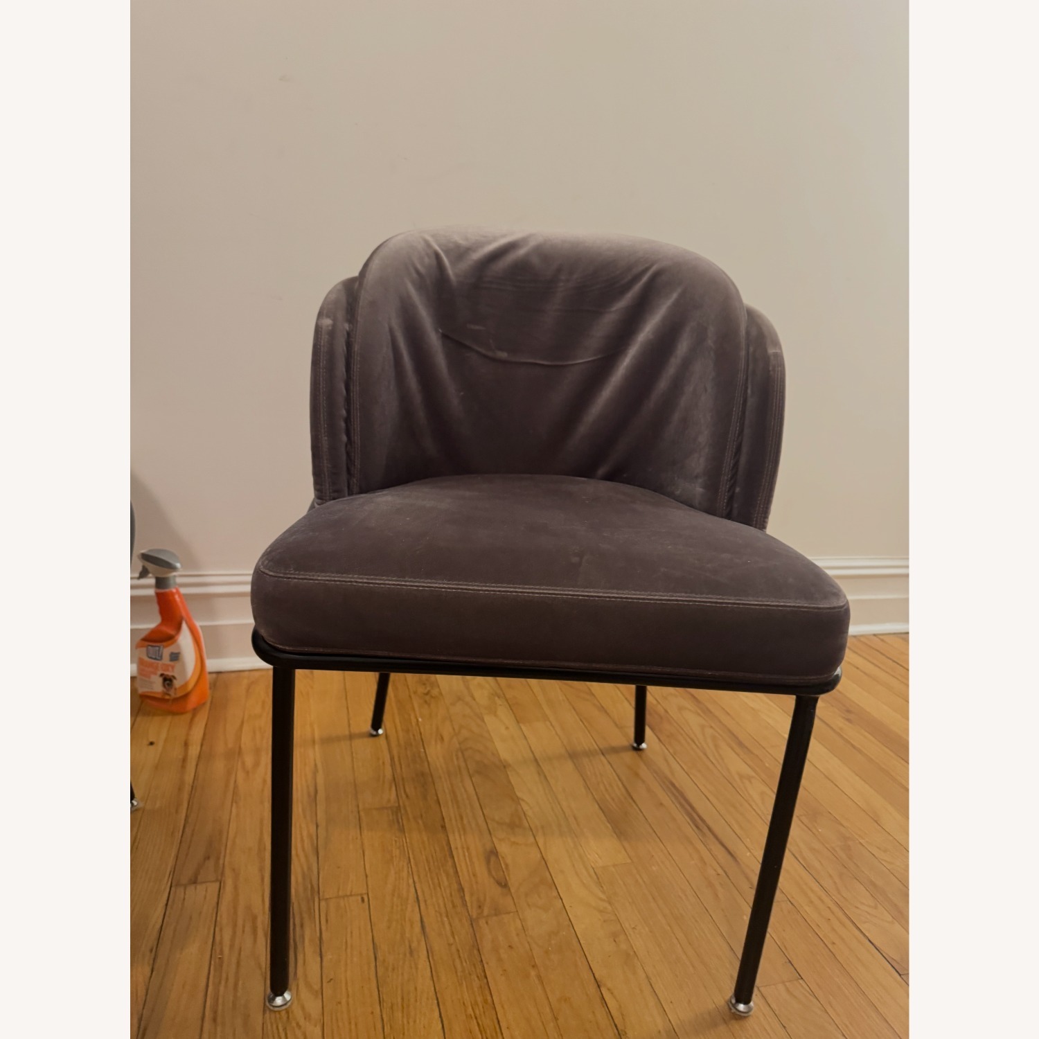 Rove Concepts Angelo Dark Gray Velvet Dining Chairs - image-5