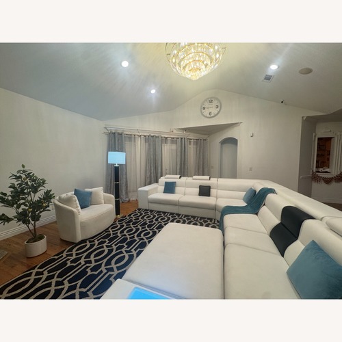 Used White Fabric 3+ Piece Sectional for sale on AptDeco