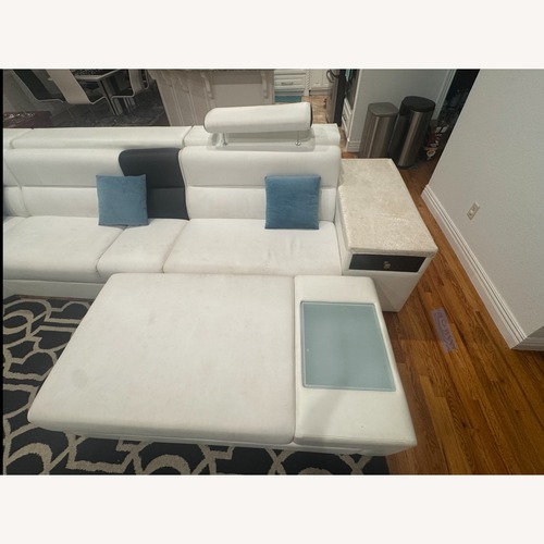 Used White Fabric 3+ Piece Sectional for sale on AptDeco