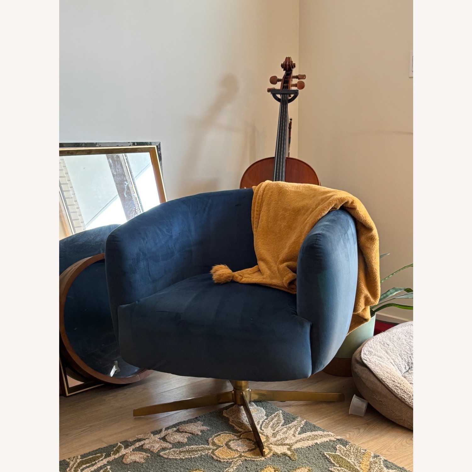 Opalhouse By Jungalow Blue Swivel Chair - image-1