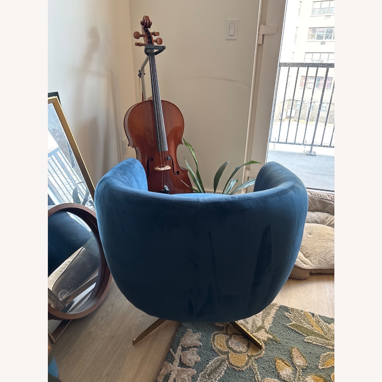 Opalhouse By Jungalow Blue Swivel Chair - image-4