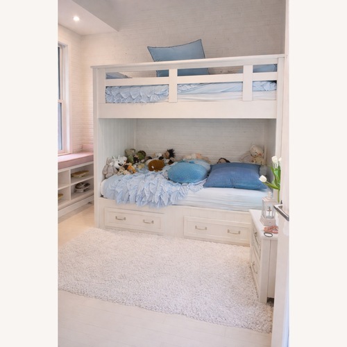 Used Pottery Barn Kids Belden White Wood Bunk Bed for sale on AptDeco