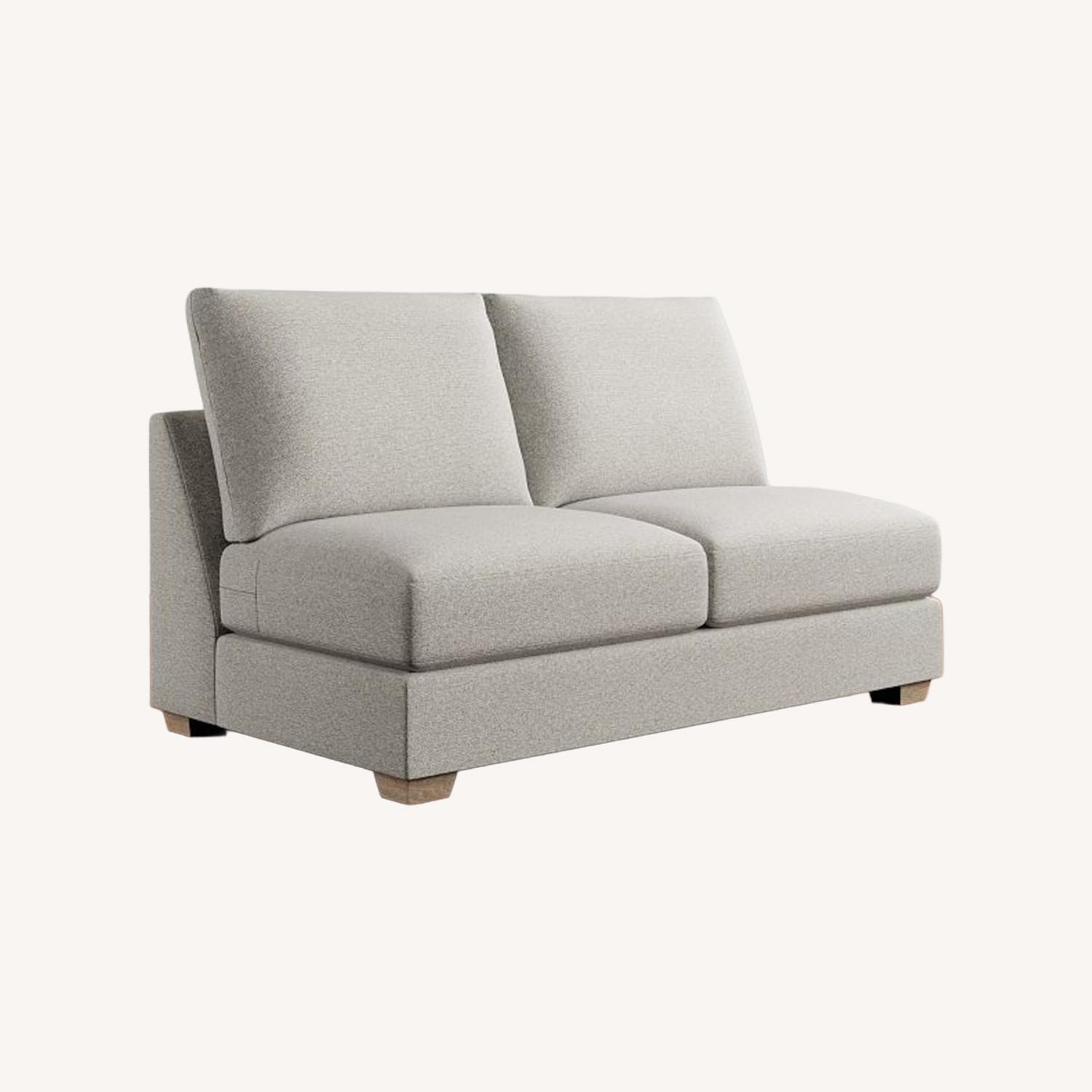 Pottery Barn Natural Fabric 2 Piece Sectional - image-0