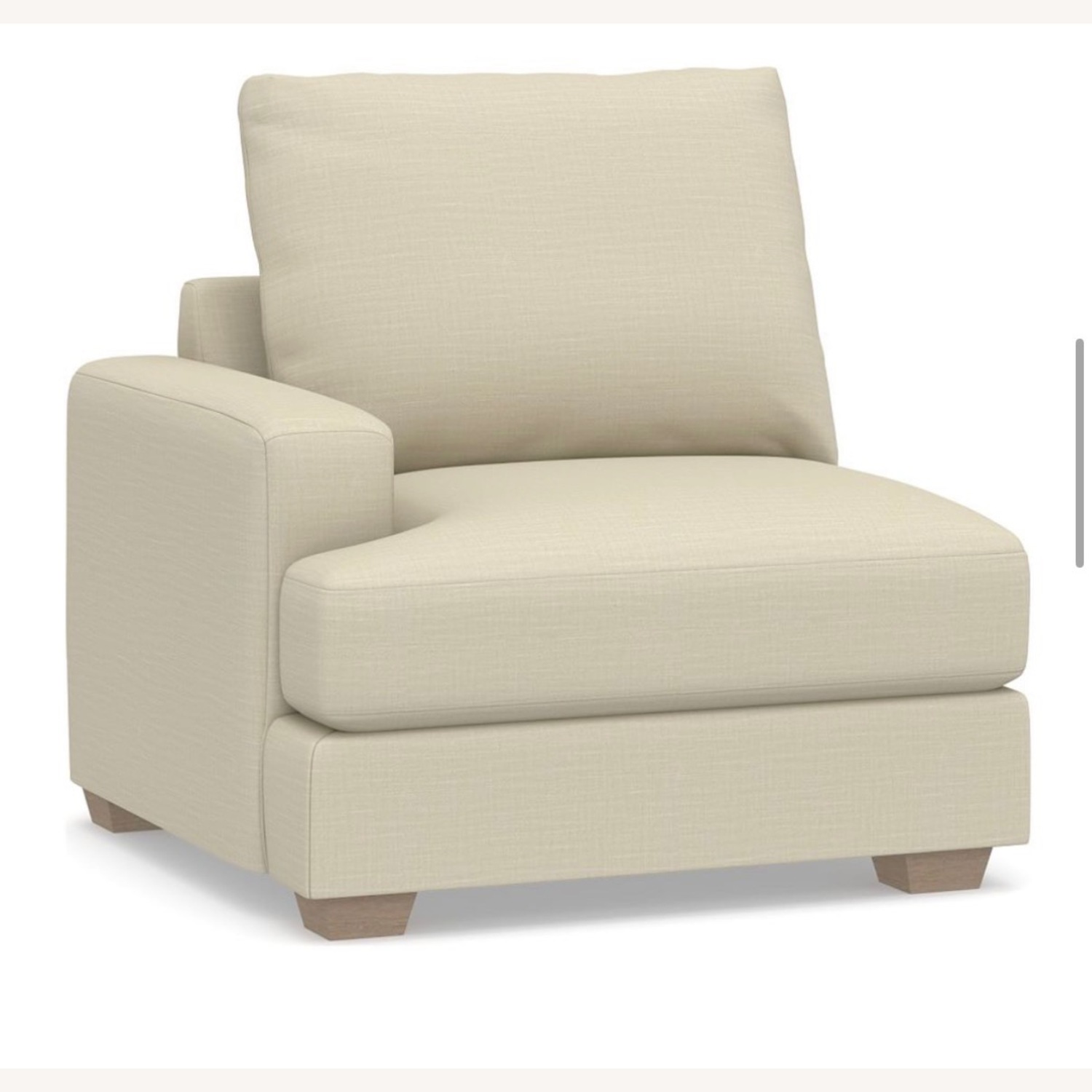 Pottery Barn Natural Fabric 2 Piece Sectional - image-2