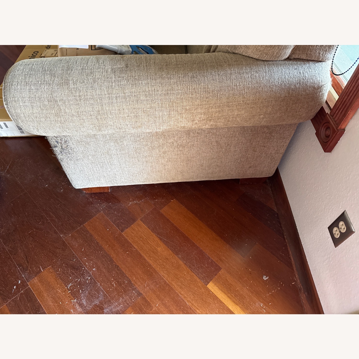 Light Brown Fabric Sleeper Sofa - image-2