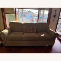 Light Brown Fabric Sleeper Sofa