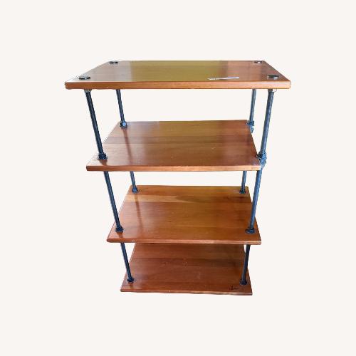 Used Salamander Designs Dark Brown Wood Side Table for sale on AptDeco