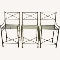 Pier 1 Imports Medici Dark Gray Metal Stools