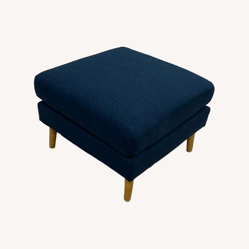 Used Burrow Nomad Plus Ottoman - Navy Blue for sale on AptDeco